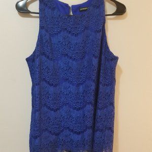 Never worn, cute royal blue top.  Always Indigo brand size small